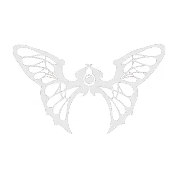 Samolepící dekorace SAMOLEPKA Motýl 001 levá (84 - Ultra Metalic bílá) NA AUTO, NÁLEPKA, FÓLIE, POLEP, TUNING, VLASTNÍ TEXT, TISK, AUTOSAMOLEPKY.cz, POLEPY, OBRÁZEK, LOGO, SAMOLEPKY