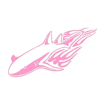 Samolepicí dekorace na vozidlo Animal flames 048 levá žralok (24 - světle růžová) SAMOLEPKA NA AUTO, NÁLEPKA, FÓLIE, POLEP, TUNING, VLASTNÍ TEXT, TISK, AUTOSAMOLEPKY.cz, POLEPY, OBRÁZEK, LOGO, 3D STICKERS