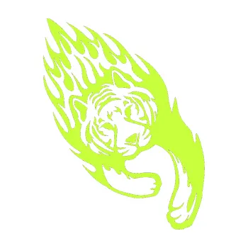 Samolepicí dekorace na vozidlo Animal flames 015 pravá tygr (27 - limetová) SAMOLEPKA NA AUTO, NÁLEPKA, FÓLIE, POLEP, TUNING, VLASTNÍ TEXT, TISK, AUTOSAMOLEPKY.cz, POLEPY, OBRÁZEK, LOGO, 3D STICKERS