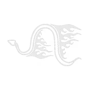 Samolepicí dekorace na vozidlo Animal flames 040 levá had (84 - Ultra Metalic bílá) SAMOLEPKA NA AUTO, NÁLEPKA, FÓLIE, POLEP, TUNING, VLASTNÍ TEXT, TISK, AUTOSAMOLEPKY.cz, POLEPY, OBRÁZEK, LOGO, 3D STICKERS