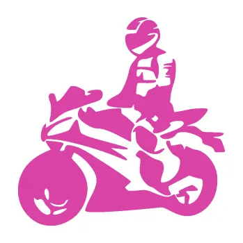 Samolepící dekorace SAMOLEPKA Motorkář 005 levá (16 - růžová) NA AUTO, NÁLEPKA, FÓLIE, POLEP, TUNING, VLASTNÍ TEXT, TISK, AUTOSAMOLEPKY.cz, POLEPY, OBRÁZEK, LOGO, SAMOLEPKY