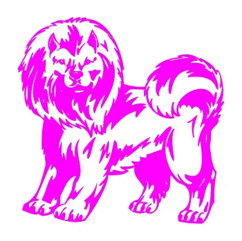 samolepka Pes 029 levá (72 - Fluorescentní růžová) SAMOLEPKA NA AUTO, NÁLEPKA, FÓLIE, POLEP, TUNING, VLASTNÍ TEXT, TISK, AUTOSAMOLEPKY.cz, POLEPY, OBRÁZEK, LOGO, 3D STICKERS