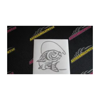 Polep vozidla SAMOLEPKA Ryba s návnadou 002 pravá (10 - červená) NA AUTO, NÁLEPKA, FÓLIE, POLEP, TUNING, VLASTNÍ TEXT, TISK, AUTOSAMOLEPKY.cz, POLEPY, OBRÁZEK, LOGO, SAMOLEPKY