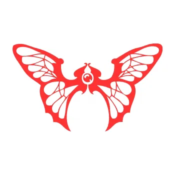 Samolepící dekorace Motýl 001 levá (02 - světle červená) SAMOLEPKA NA AUTO, NÁLEPKA, FÓLIE, POLEP, TUNING, VLASTNÍ TEXT, TISK, AUTOSAMOLEPKY.cz, POLEPY, OBRÁZEK, LOGO, 3D STICKERS