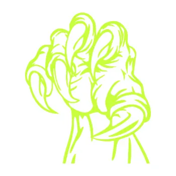 Samolepicí dekorace na vozidlo Drápy 002 levá (27 - limetová) SAMOLEPKA NA AUTO, NÁLEPKA, FÓLIE, POLEP, TUNING, VLASTNÍ TEXT, TISK, AUTOSAMOLEPKY.cz, POLEPY, OBRÁZEK, LOGO, 3D STICKERS