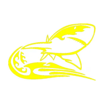 Samolepicí dekorace na vozidlo Animal flames 041 pravá žralok (05 - žlutá citron) SAMOLEPKA NA AUTO, NÁLEPKA, FÓLIE, POLEP, TUNING, VLASTNÍ TEXT, TISK, AUTOSAMOLEPKY.cz, POLEPY, OBRÁZEK, LOGO, 3D STICKERS