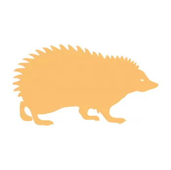 Samolepící dekorace SAMOLEPKA Ježek 001 pravá (08 - béžová) NA AUTO, NÁLEPKA, FÓLIE, POLEP, TUNING, VLASTNÍ TEXT, TISK, AUTOSAMOLEPKY.cz, POLEPY, OBRÁZEK, LOGO, SAMOLEPKY