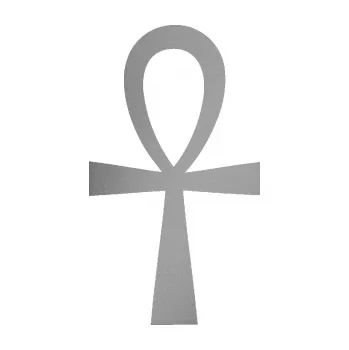 samolepka Nilský kříž Ankh (42 - stříbrná metalíza) SAMOLEPKA NA AUTO, NÁLEPKA, FÓLIE, POLEP, TUNING, VLASTNÍ TEXT, TISK, AUTOSAMOLEPKY.cz, POLEPY, OBRÁZEK, LOGO, 3D STICKERS