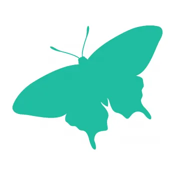 Samolepící dekorace Motýl 010 levá (25 - tyrkysová) SAMOLEPKA NA AUTO, NÁLEPKA, FÓLIE, POLEP, TUNING, VLASTNÍ TEXT, TISK, AUTOSAMOLEPKY.cz, POLEPY, OBRÁZEK, LOGO, 3D STICKERS