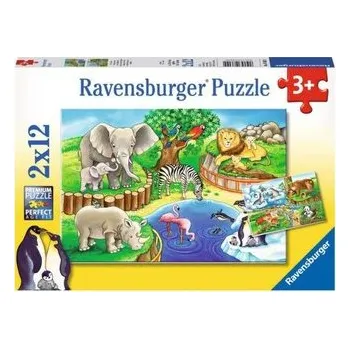 Dětské zboží Puzzle 2x12 Zwięta w zoo