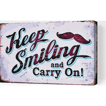 Malování podle čísel - Keep Smilling Velikost: 40x60cm, Rámování: Pouze srolované plátno