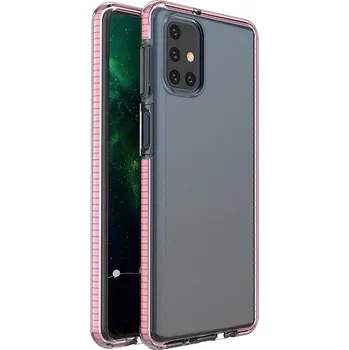 Pouzdro na mobilní telefon Spring Case TPU pouzdro pro Samsung Galaxy M31s clear / light pink
