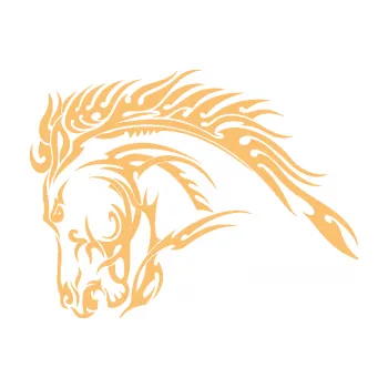 Samolepící dekorace SAMOLEPKA Kůň 042 levá (08 - béžová) NA AUTO, NÁLEPKA, FÓLIE, POLEP, TUNING, VLASTNÍ TEXT, TISK, AUTOSAMOLEPKY.cz, POLEPY, OBRÁZEK, LOGO, SAMOLEPKY