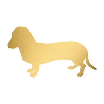 Polep vozidla SAMOLEPKA Pes 094 levá Baset (43 - zlatá metalíza) NA AUTO, NÁLEPKA, FÓLIE, POLEP, TUNING, VLASTNÍ TEXT, TISK, AUTOSAMOLEPKY.cz, POLEPY, OBRÁZEK, LOGO, SAMOLEPKY