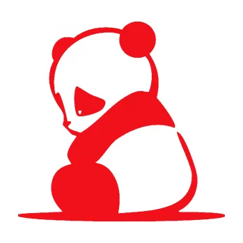 Samolepící dekorace Panda 005 levá (10 - červená) SAMOLEPKA NA AUTO, NÁLEPKA, FÓLIE, POLEP, TUNING, VLASTNÍ TEXT, TISK, AUTOSAMOLEPKY.cz, POLEPY, OBRÁZEK, LOGO, 3D STICKERS