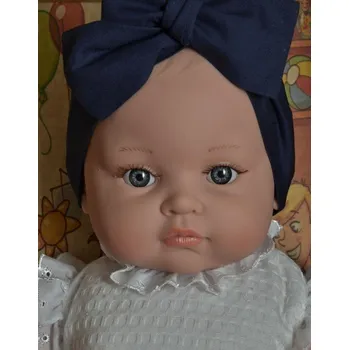 Panenka Realistické miminko holčička Alicia v modrobílých šatech od firmy Lamagik (Realistické panenky ze Španělska)