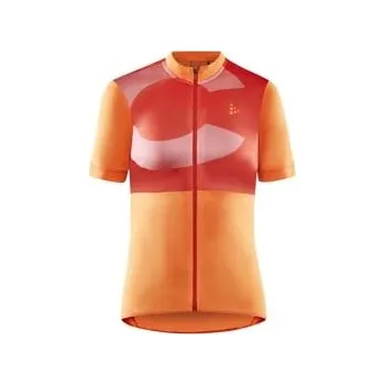 cyklistický dres W Cyklodres CRAFT CORE Endur Logo oranžová L