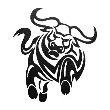 Samolepící dekorace SAMOLEPKA Býk 007 pravá (63 - škrábaný kov černý) NA AUTO, NÁLEPKA, FÓLIE, POLEP, TUNING, VLASTNÍ TEXT, TISK, AUTOSAMOLEPKY.cz, POLEPY, OBRÁZEK, LOGO, SAMOLEPKY