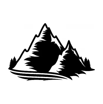 Samolepící dekorace SAMOLEPKA Krajina hory 003 pravá (01 - černá) NA AUTO, NÁLEPKA, FÓLIE, POLEP, TUNING, VLASTNÍ TEXT, TISK, AUTOSAMOLEPKY.cz, POLEPY, OBRÁZEK, LOGO, SAMOLEPKY