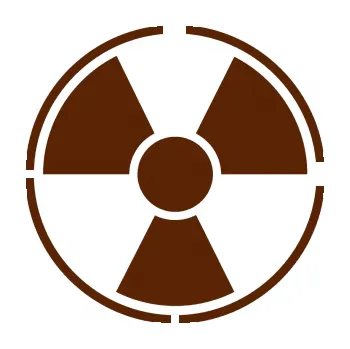 samolepka Radioactive 003 (15 - hnědá) SAMOLEPKA NA AUTO, NÁLEPKA, FÓLIE, POLEP, TUNING, VLASTNÍ TEXT, TISK, AUTOSAMOLEPKY.cz, POLEPY, OBRÁZEK, LOGO, 3D STICKERS