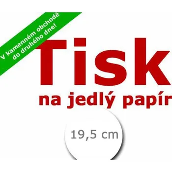 Jedlá dekorace na dort Tisk na jedlý papír kruh průměr 19,5cm - Apolo77