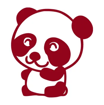 Samolepící dekorace Panda 002 levá (07 - bordó vínová) SAMOLEPKA NA AUTO, NÁLEPKA, FÓLIE, POLEP, TUNING, VLASTNÍ TEXT, TISK, AUTOSAMOLEPKY.cz, POLEPY, OBRÁZEK, LOGO, 3D STICKERS