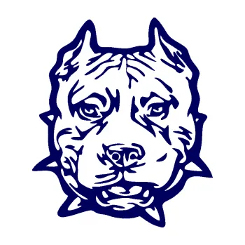 Polep vozidla SAMOLEPKA Pitbull hlava 003 levá (23 - tmavě modrá) NA AUTO, NÁLEPKA, FÓLIE, POLEP, TUNING, VLASTNÍ TEXT, TISK, AUTOSAMOLEPKY.cz, POLEPY, OBRÁZEK, LOGO, SAMOLEPKY