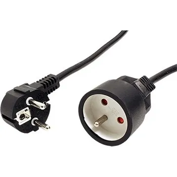 Napájecí kabel Value Kabel síťový prodlužovací 230V, CEE 7/7 (M-F), 3m, černý - 19.99.1170