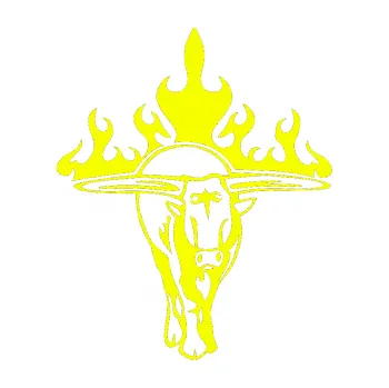 Samolepicí dekorace na vozidlo SAMOLEPKA Animal flames 050 pravá býk (70 - Fluorescentní žlutá) NA AUTO, NÁLEPKA, FÓLIE, POLEP, TUNING, VLASTNÍ TEXT, TISK, AUTOSAMOLEPKY.cz, POLEPY, OBRÁZEK, LOGO, SAMOLEPKY