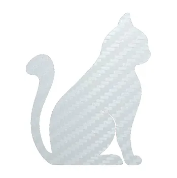 Samolepící dekorace SAMOLEPKA Kočka 001 pravá (51 - 3D karbon bílý) NA AUTO, NÁLEPKA, FÓLIE, POLEP, TUNING, VLASTNÍ TEXT, TISK, AUTOSAMOLEPKY.cz, POLEPY, OBRÁZEK, LOGO, SAMOLEPKY