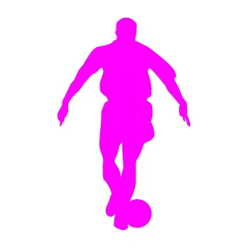 Samolepicí dekorace na vozidlo Fotbalista 040 pravá (72 - Fluorescentní růžová) SAMOLEPKA NA AUTO, NÁLEPKA, FÓLIE, POLEP, TUNING, VLASTNÍ TEXT, TISK, AUTOSAMOLEPKY.cz, POLEPY, OBRÁZEK, LOGO, 3D STICKERS