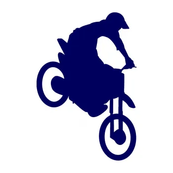 Samolepící dekorace SAMOLEPKA Motorka 016 pravá motokros (23 - tmavě modrá) NA AUTO, NÁLEPKA, FÓLIE, POLEP, TUNING, VLASTNÍ TEXT, TISK, AUTOSAMOLEPKY.cz, POLEPY, OBRÁZEK, LOGO, SAMOLEPKY
