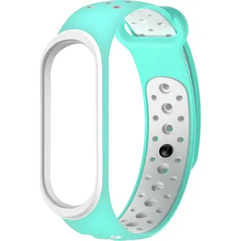 Příslušenství k fitness náramku Mi Band 3/4 sportovní silikonový náhradní náramek Nike Watch: 31 Tyrskysová/Bílá