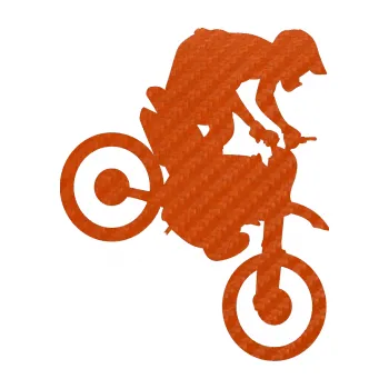 Samolepící dekorace Motorka 020 pravá motokros (54 - 3D karbon oranžový) SAMOLEPKA NA AUTO, NÁLEPKA, FÓLIE, POLEP, TUNING, VLASTNÍ TEXT, TISK, AUTOSAMOLEPKY.cz, POLEPY, OBRÁZEK, LOGO, 3D STICKERS