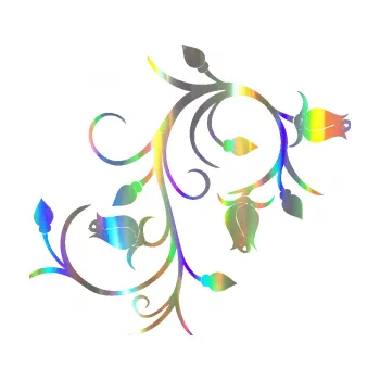 Samolepící dekorace SAMOLEPKA Květina dekor 009 pravá růžičky (93 - Holografická) NA AUTO, NÁLEPKA, FÓLIE, POLEP, TUNING, VLASTNÍ TEXT, TISK, AUTOSAMOLEPKY.cz, POLEPY, OBRÁZEK, LOGO, SAMOLEPKY