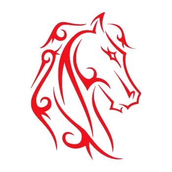 Samolepící dekorace SAMOLEPKA Kůň 036 pravá (10 - červená) NA AUTO, NÁLEPKA, FÓLIE, POLEP, TUNING, VLASTNÍ TEXT, TISK, AUTOSAMOLEPKY.cz, POLEPY, OBRÁZEK, LOGO, SAMOLEPKY