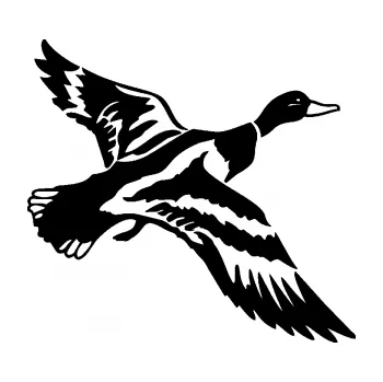 Samolepící dekorace SAMOLEPKA Kachna divoká 001 pravá kačer (01 - černá) NA AUTO, NÁLEPKA, FÓLIE, POLEP, TUNING, VLASTNÍ TEXT, TISK, AUTOSAMOLEPKY.cz, POLEPY, OBRÁZEK, LOGO, SAMOLEPKY