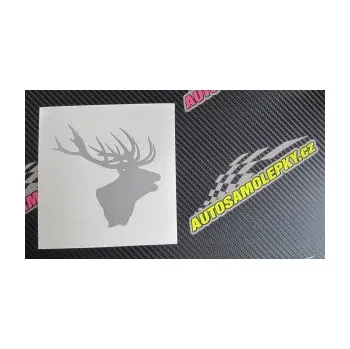 Samolepící dekorace SAMOLEPKA Jelen 001 pravá silueta hlavy (10 - červená) NA AUTO, NÁLEPKA, FÓLIE, POLEP, TUNING, VLASTNÍ TEXT, TISK, AUTOSAMOLEPKY.cz, POLEPY, OBRÁZEK, LOGO, SAMOLEPKY