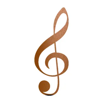 Samolepící dekorace Houslový klíč 001 (44 - měděná metalíza) SAMOLEPKA NA AUTO, NÁLEPKA, FÓLIE, POLEP, TUNING, VLASTNÍ TEXT, TISK, AUTOSAMOLEPKY.cz, POLEPY, OBRÁZEK, LOGO, 3D STICKERS