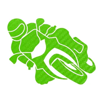 Samolepící dekorace SAMOLEPKA Motorka 001 levá silniční motorky (58 - 3D karbon zelený kawasaki) NA AUTO, NÁLEPKA, FÓLIE, POLEP, TUNING, VLASTNÍ TEXT, TISK, AUTOSAMOLEPKY.cz, POLEPY, OBRÁZEK, LOGO, SAMOLEPKY