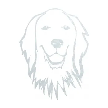 Polep vozidla SAMOLEPKA Pes 085 pravá Retrívr (51 - 3D karbon bílý) NA AUTO, NÁLEPKA, FÓLIE, POLEP, TUNING, VLASTNÍ TEXT, TISK, AUTOSAMOLEPKY.cz, POLEPY, OBRÁZEK, LOGO, SAMOLEPKY