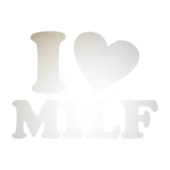 Polep vozidla SAMOLEPKA I love milf 001 nápis (82 - odrazková reflexní bílá) NA AUTO, NÁLEPKA, FÓLIE, POLEP, TUNING, VLASTNÍ TEXT, TISK, AUTOSAMOLEPKY.cz, POLEPY, OBRÁZEK, LOGO, SAMOLEPKY