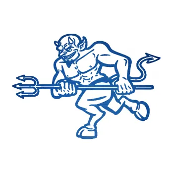 Samolepící dekorace SAMOLEPKA Čert 002 levá s vidlemi (65 - škrábaný kov modrý) NA AUTO, NÁLEPKA, FÓLIE, POLEP, TUNING, VLASTNÍ TEXT, TISK, AUTOSAMOLEPKY.cz, POLEPY, OBRÁZEK, LOGO, SAMOLEPKY