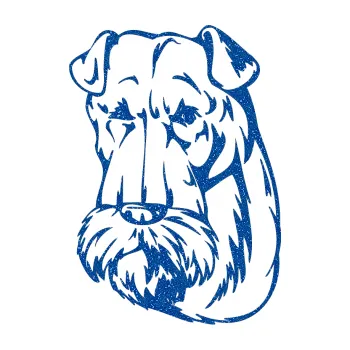 samolepka Pes 006 levá Knírač (88 - Ultra Metalic modrá) SAMOLEPKA NA AUTO, NÁLEPKA, FÓLIE, POLEP, TUNING, VLASTNÍ TEXT, TISK, AUTOSAMOLEPKY.cz, POLEPY, OBRÁZEK, LOGO, 3D STICKERS