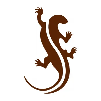 Samolepící dekorace Ještěrka 001 pravá (15 - hnědá) SAMOLEPKA NA AUTO, NÁLEPKA, FÓLIE, POLEP, TUNING, VLASTNÍ TEXT, TISK, AUTOSAMOLEPKY.cz, POLEPY, OBRÁZEK, LOGO, 3D STICKERS