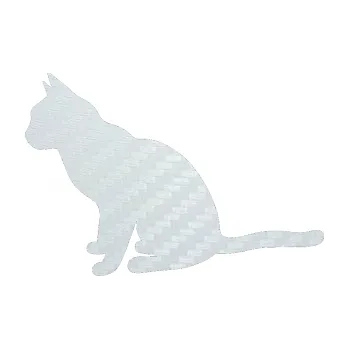 Samolepící dekorace SAMOLEPKA Kočka 008 levá (51 - 3D karbon bílý) NA AUTO, NÁLEPKA, FÓLIE, POLEP, TUNING, VLASTNÍ TEXT, TISK, AUTOSAMOLEPKY.cz, POLEPY, OBRÁZEK, LOGO, SAMOLEPKY