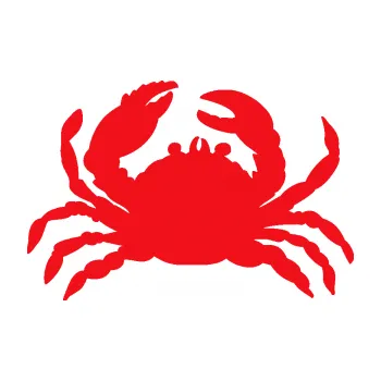 Samolepící dekorace SAMOLEPKA Krab 001 levá (10 - červená) NA AUTO, NÁLEPKA, FÓLIE, POLEP, TUNING, VLASTNÍ TEXT, TISK, AUTOSAMOLEPKY.cz, POLEPY, OBRÁZEK, LOGO, SAMOLEPKY