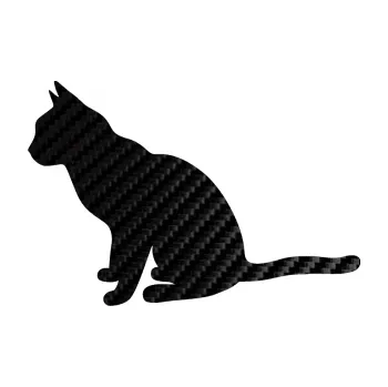 Samolepící dekorace SAMOLEPKA Kočka 008 levá (50 - 3D karbon černý) NA AUTO, NÁLEPKA, FÓLIE, POLEP, TUNING, VLASTNÍ TEXT, TISK, AUTOSAMOLEPKY.cz, POLEPY, OBRÁZEK, LOGO, SAMOLEPKY