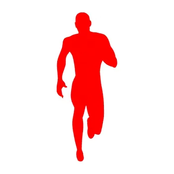 Polep vozidla Běžec 005 pravá (74 - Fluorescentní červená) SAMOLEPKA NA AUTO, NÁLEPKA, FÓLIE, POLEP, TUNING, VLASTNÍ TEXT, TISK, AUTOSAMOLEPKY.cz, POLEPY, OBRÁZEK, LOGO, 3D STICKERS