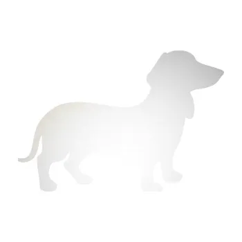 Polep vozidla SAMOLEPKA Pes 112 pravá Jezevčík (82 - odrazková reflexní bílá) NA AUTO, NÁLEPKA, FÓLIE, POLEP, TUNING, VLASTNÍ TEXT, TISK, AUTOSAMOLEPKY.cz, POLEPY, OBRÁZEK, LOGO, SAMOLEPKY